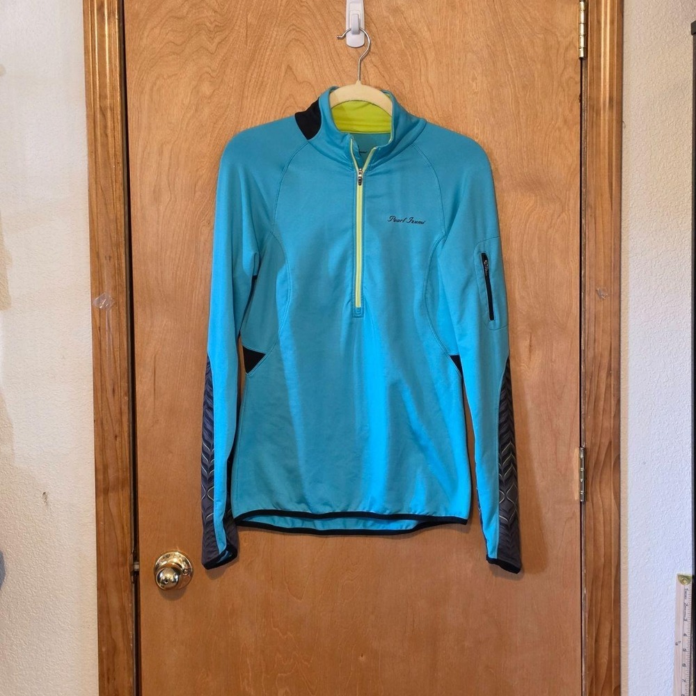 Pearl Izumi SELECT Thermal Cycling Half-Zip Pullover Teal Blue 12221207 Womens M